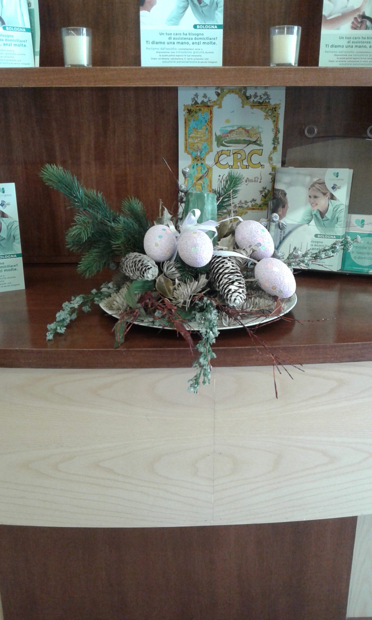 Un'immagine che ritrae vaso di fiori, pianta da appartamento, mordente per legno, decorazione natalizia e design floreale.